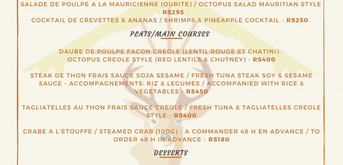 la bonne chute, restaurants Mauritius